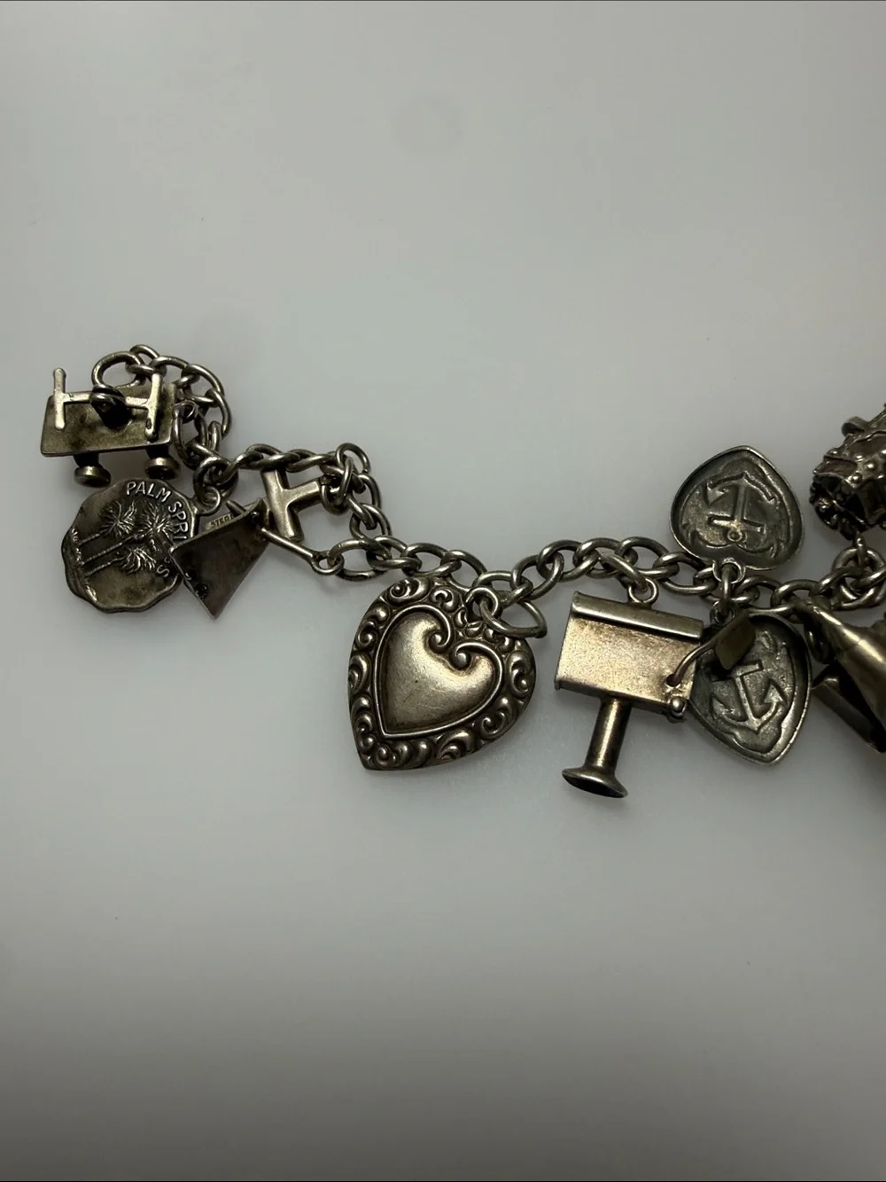 Vintage Charm Bracelet with Date Disc